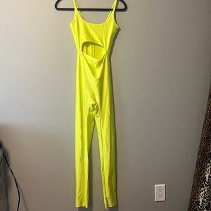neon yellow fashion nova jumpsuit